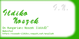 ildiko noszek business card